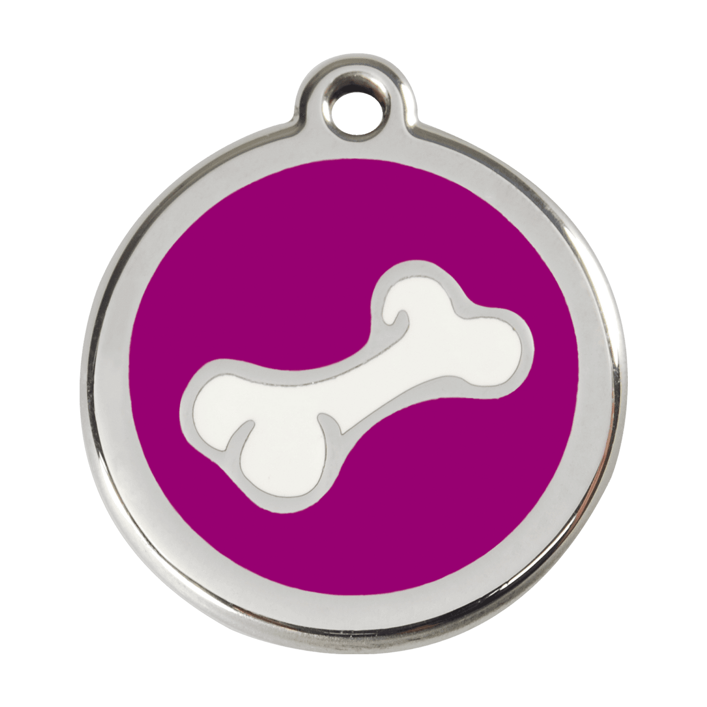  Red Dingo Stainless Steel Engraved Dog Tag Comic Bone Purple