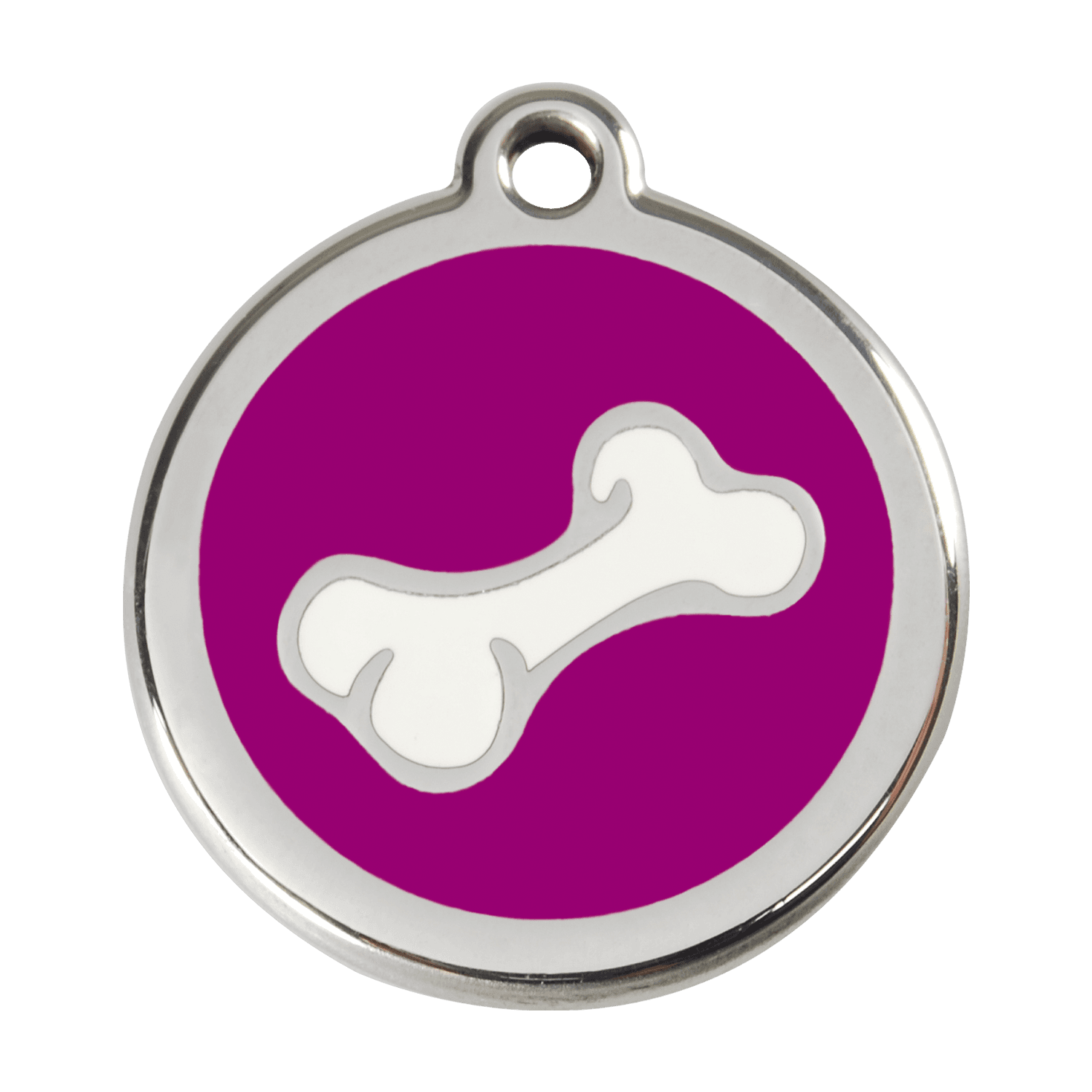 Red Dingo Stainless Steel Engraved Dog Tag Comic Bone Purple