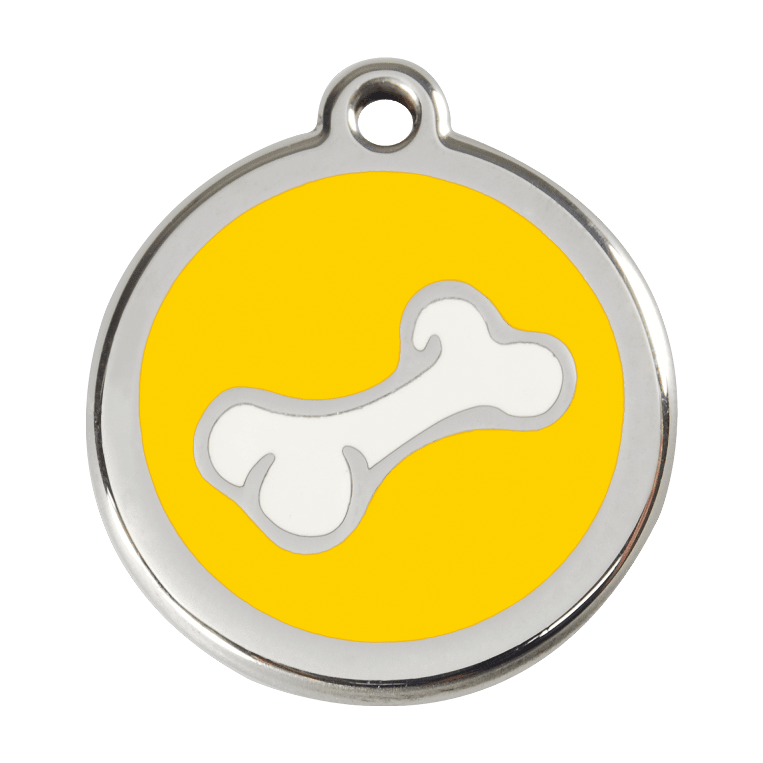  Red Dingo Stainless Steel Engraved Dog Tag Comic Bone Yellow