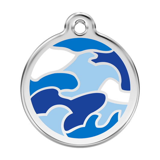  Red Dingo Stainless Steel Engraved Dog Tag Camouflage Navy