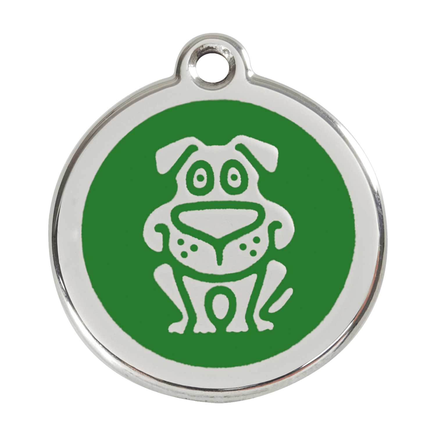  Red Dingo Stainless Steel Engraved Dog Tag Dog Green