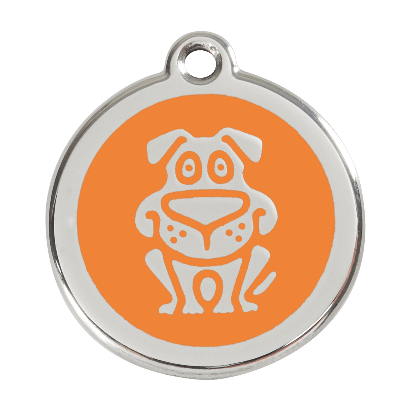  Red Dingo Stainless Steel Engraved Dog Tag Dog Orange