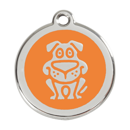  Red Dingo Stainless Steel Engraved Dog Tag Dog Orange