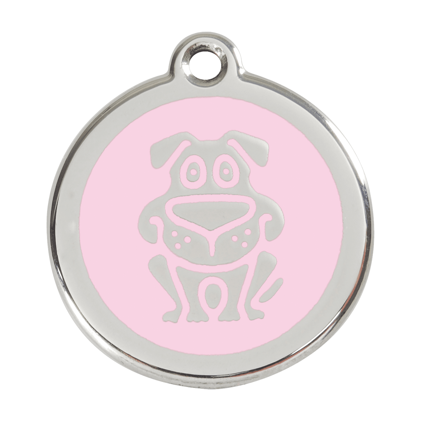  Red Dingo Stainless Steel Engraved Dog Tag Dog Pink