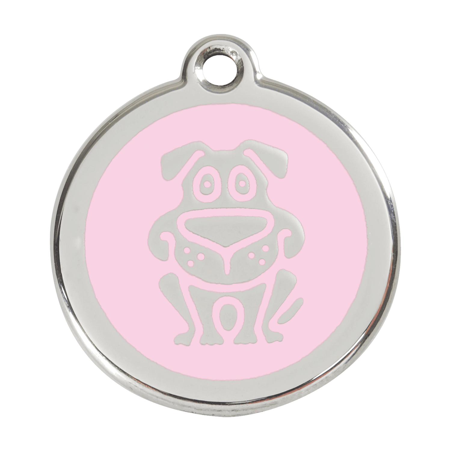  Red Dingo Stainless Steel Engraved Dog Tag Dog Pink