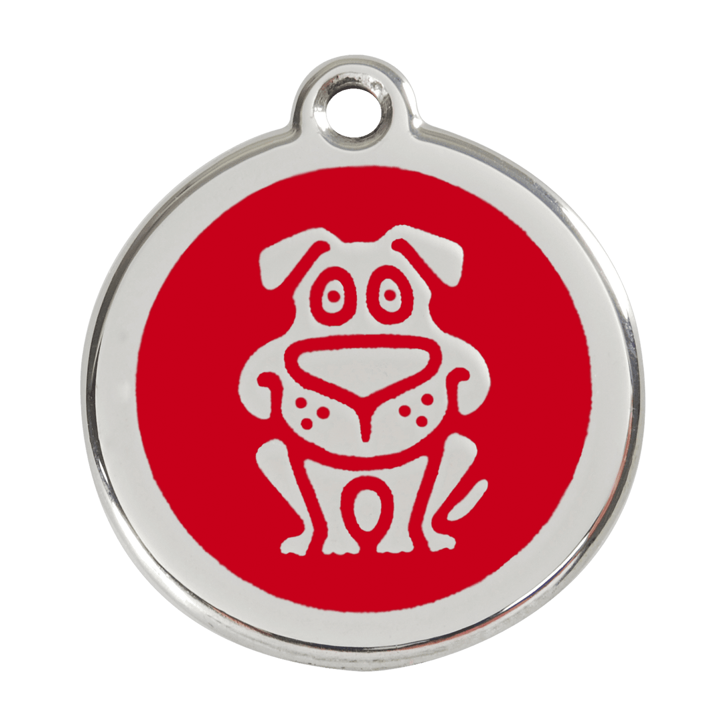  Red Dingo Stainless Steel Engraved Dog Tag Dog Red