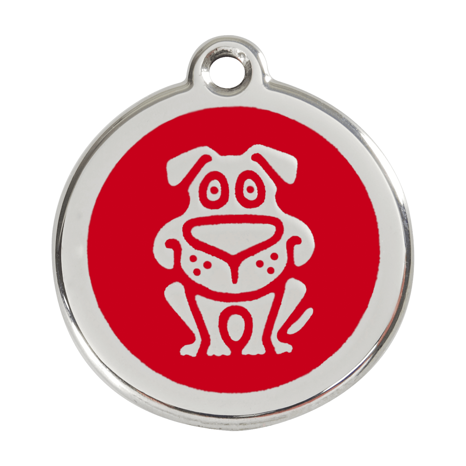 Red Dingo Stainless Steel Engraved Dog Tag Dog Red