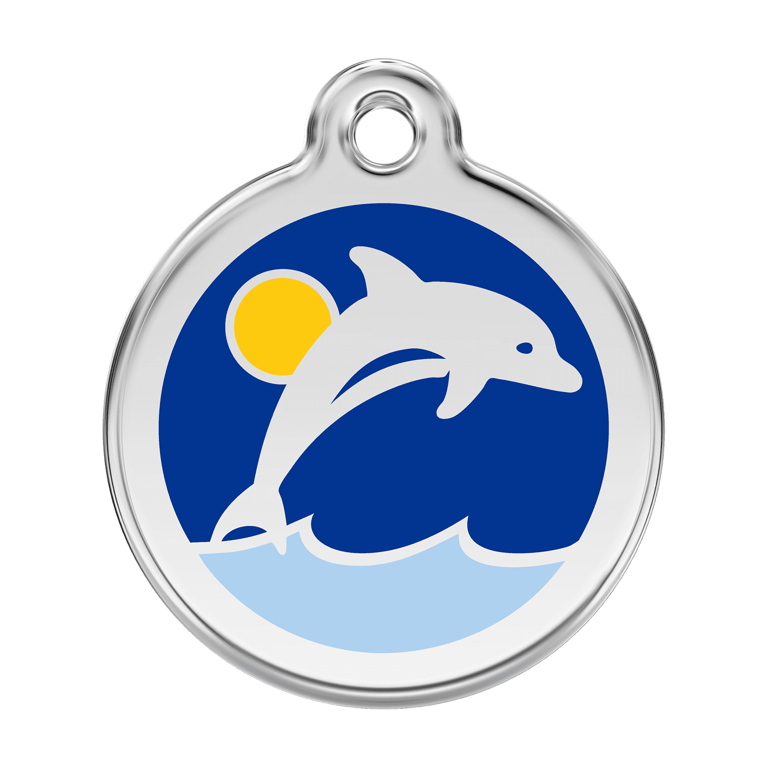  Red Dingo Stainless Steel Engraved Dog Tag Dolphin Navy