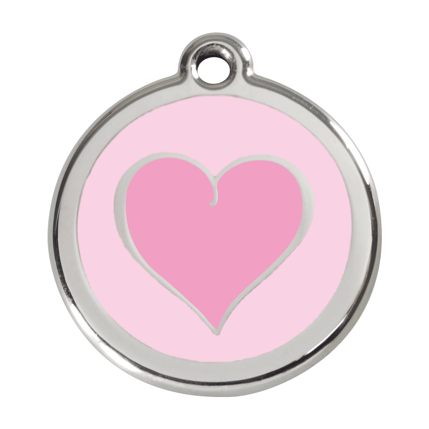  Red Dingo Stainless Steel Engraved Dog Tag Heart Pink Pink