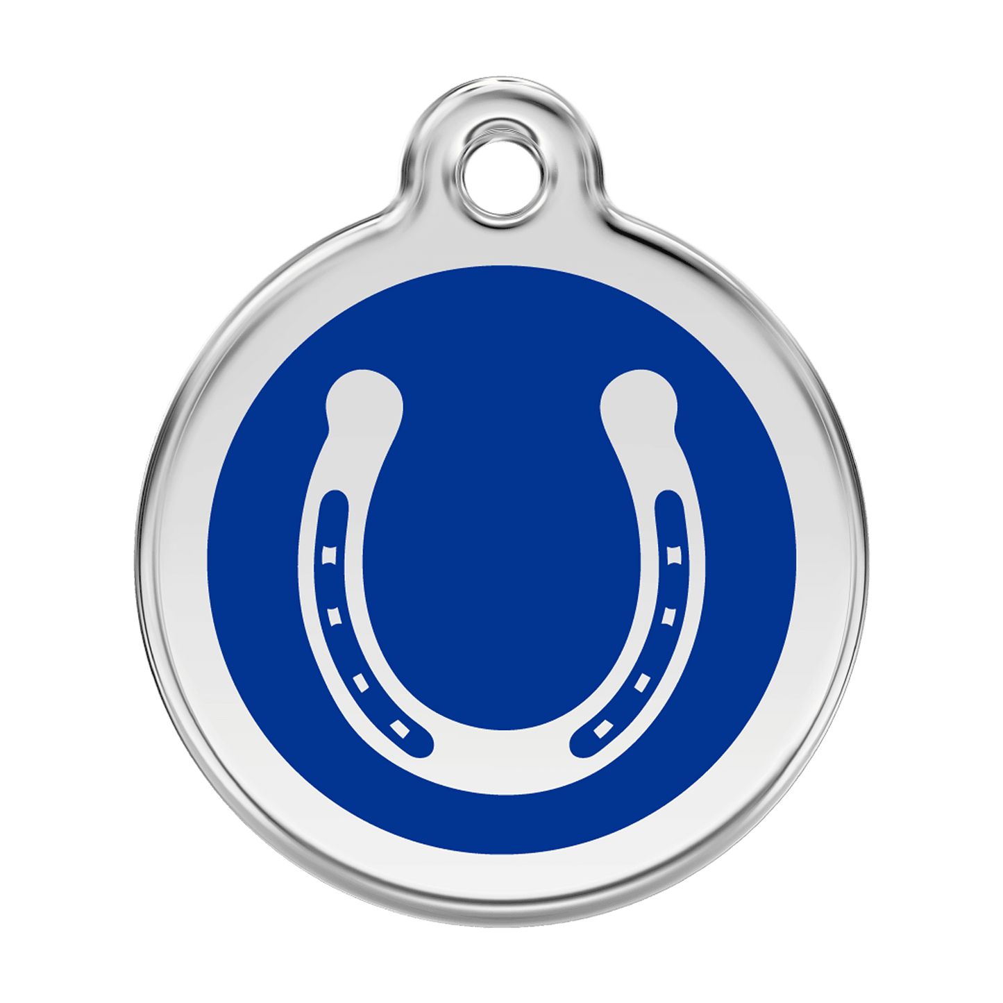  Red Dingo Stainless Steel Engraved Dog Tag Horse Shoe Navy