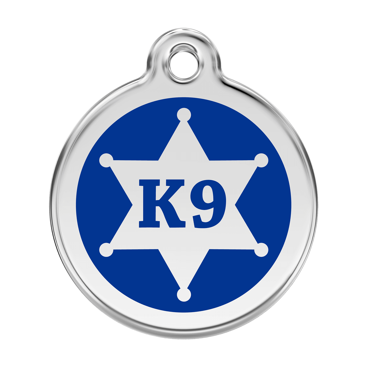  Red Dingo Stainless Steel Engraved Dog Tag Sheriff Navy