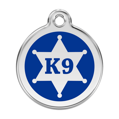  Red Dingo Stainless Steel Engraved Dog Tag Sheriff Navy