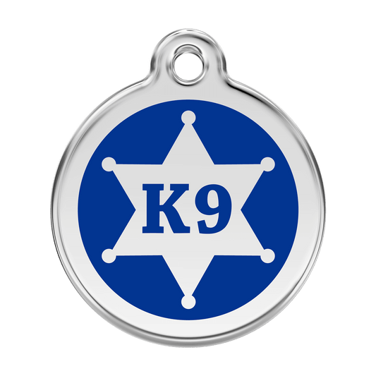  Red Dingo Stainless Steel Engraved Dog Tag Sheriff Navy