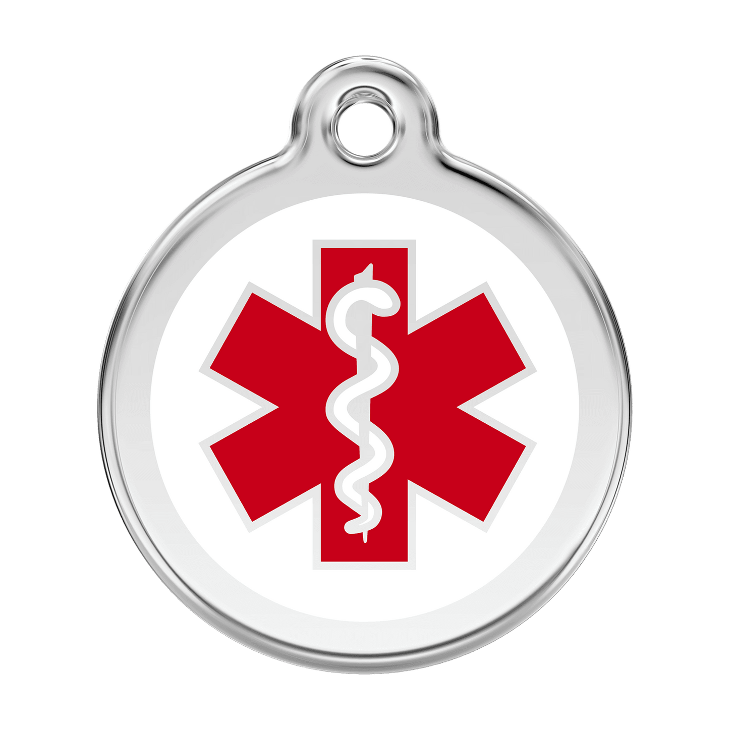  Red Dingo Stainless Steel Engraved Dog Tag Medical