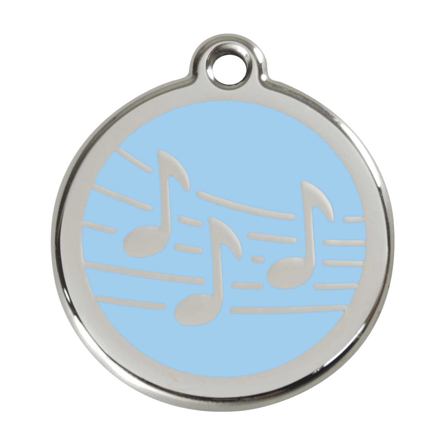  Red Dingo Stainless Steel Engraved Dog Tag Music Light Blue