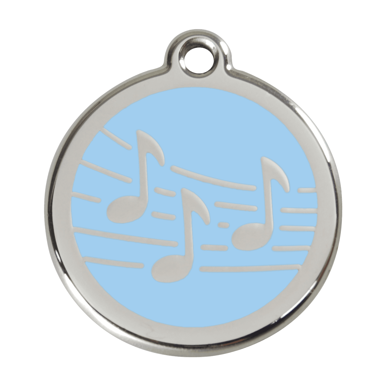  Red Dingo Stainless Steel Engraved Dog Tag Music Light Blue