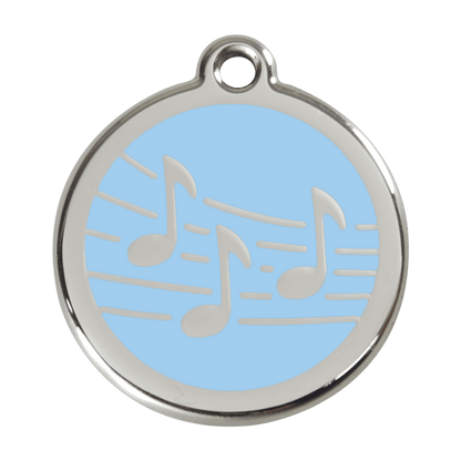  Red Dingo Stainless Steel Engraved Dog Tag Music Light Blue