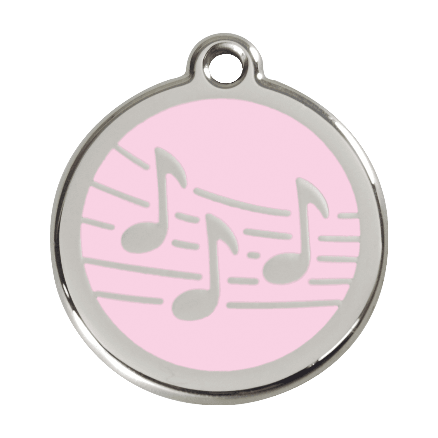  Red Dingo Stainless Steel Engraved Dog Tag Music Pink