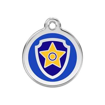  Red Dingo Stainless Steel Engraved Dog Tag Nickelodeon Paw Patrol Chase Navy MED