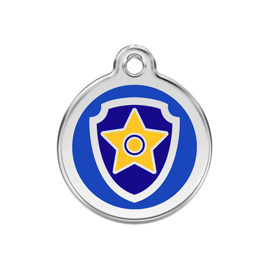  Red Dingo Stainless Steel Engraved Dog Tag Nickelodeon Paw Patrol Chase Navy MED