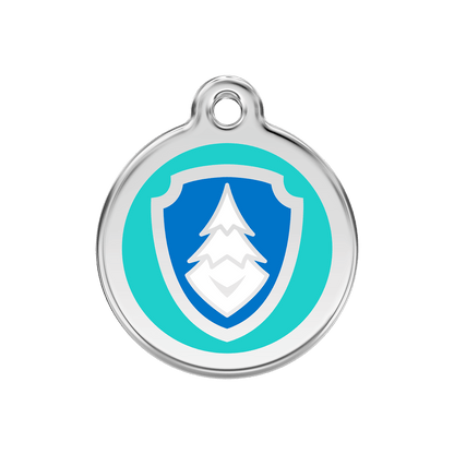  Red Dingo Stainless Steel Engraved Dog Tag Nickelodeon Paw Patrol Everest Aqua MED