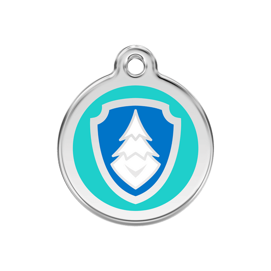  Red Dingo Stainless Steel Engraved Dog Tag Nickelodeon Paw Patrol Everest Aqua MED