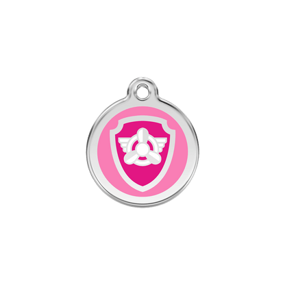  Red Dingo Stainless Steel Engraved Dog Tag Nickelodeon Paw Patrol Skye Tag Pink SML