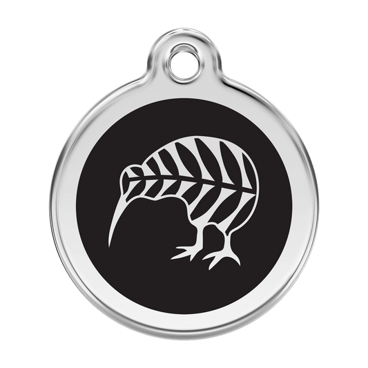  Red Dingo Stainless Steel Engraved Dog Tag Kiwi