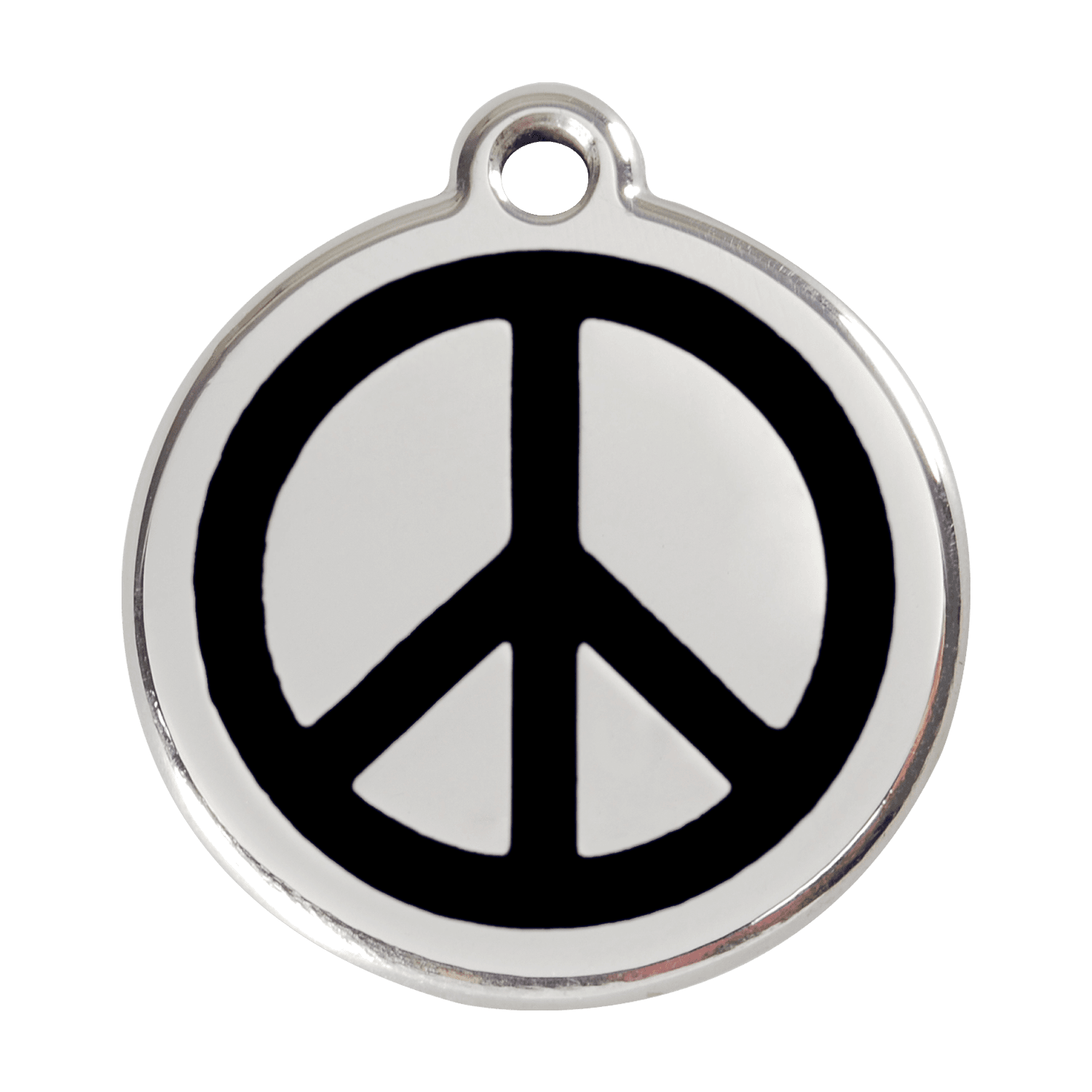  Red Dingo Stainless Steel Engraved Dog Tag Peace Black