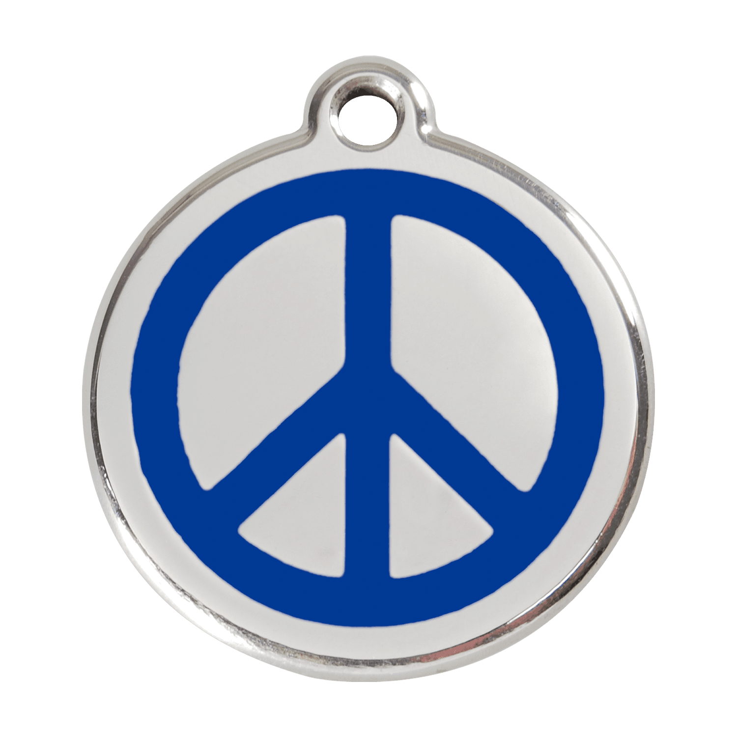 Red Dingo Stainless Steel Engraved Dog Tag Peace Navy