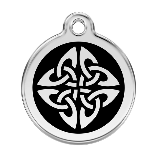  Red Dingo Stainless Steel Engraved Dog Tag Tribal Arrows Black