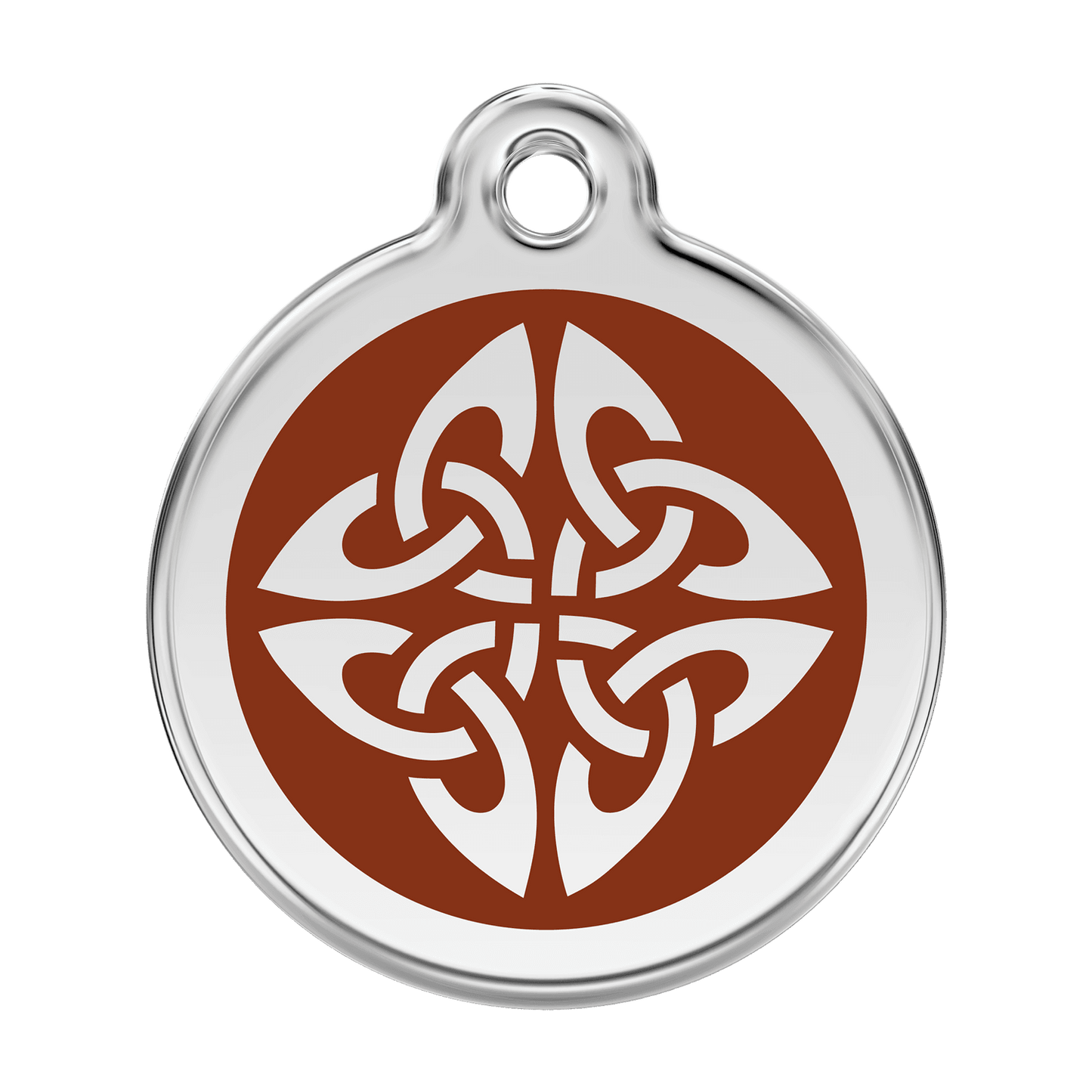  Red Dingo Stainless Steel Engraved Dog Tag Tribal Arrows Brown