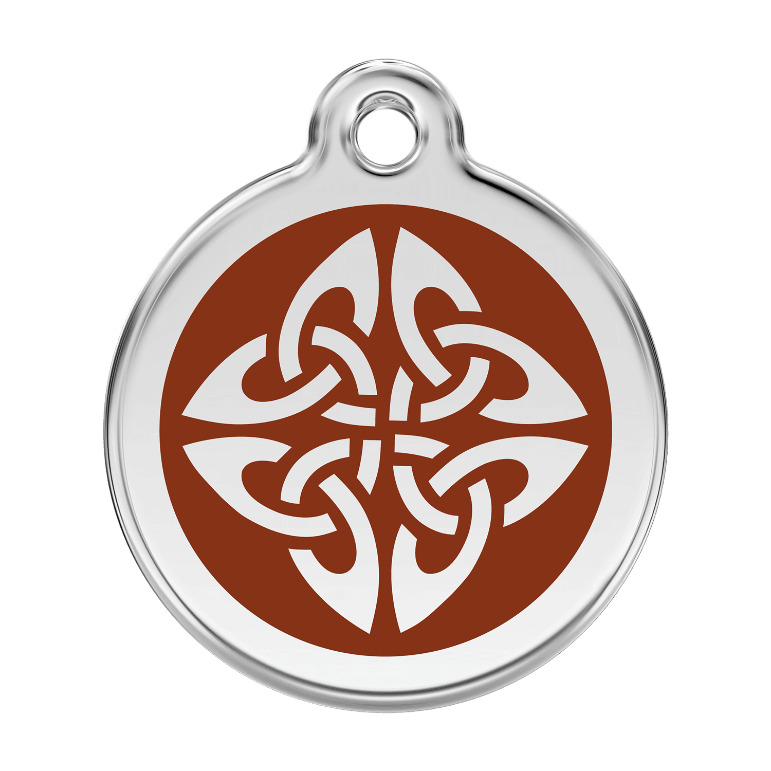  Red Dingo Stainless Steel Engraved Dog Tag Tribal Arrows Brown
