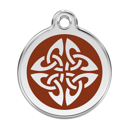  Red Dingo Stainless Steel Engraved Dog Tag Tribal Arrows Brown