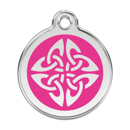  Red Dingo Stainless Steel Engraved Dog Tag Tribal Arrows Hot Pink