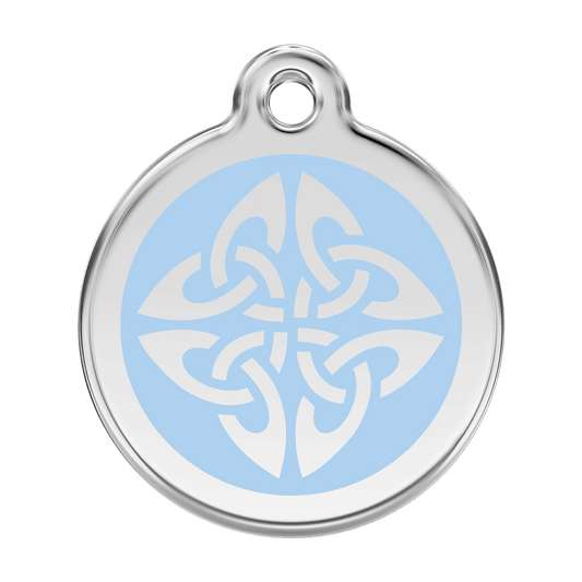  Red Dingo Stainless Steel Engraved Dog Tag Tribal Arrows Light Blue