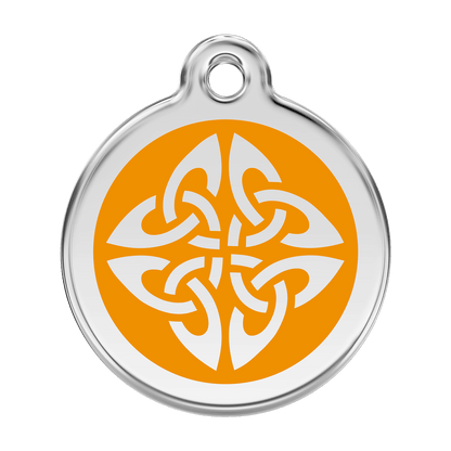  Red Dingo Stainless Steel Engraved Dog Tag Tribal Arrows Orange
