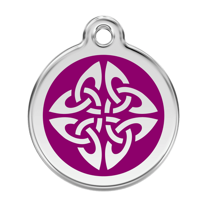  Red Dingo Stainless Steel Engraved Dog Tag Tribal Arrows Purple