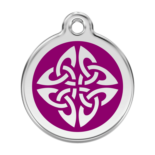  Red Dingo Stainless Steel Engraved Dog Tag Tribal Arrows Purple