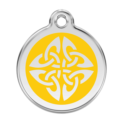  Red Dingo Stainless Steel Engraved Dog Tag Tribal Arrows Yellow