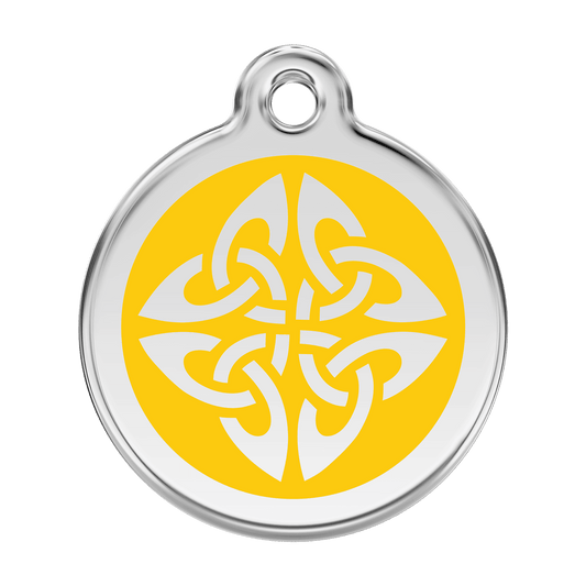  Red Dingo Stainless Steel Engraved Dog Tag Tribal Arrows Yellow
