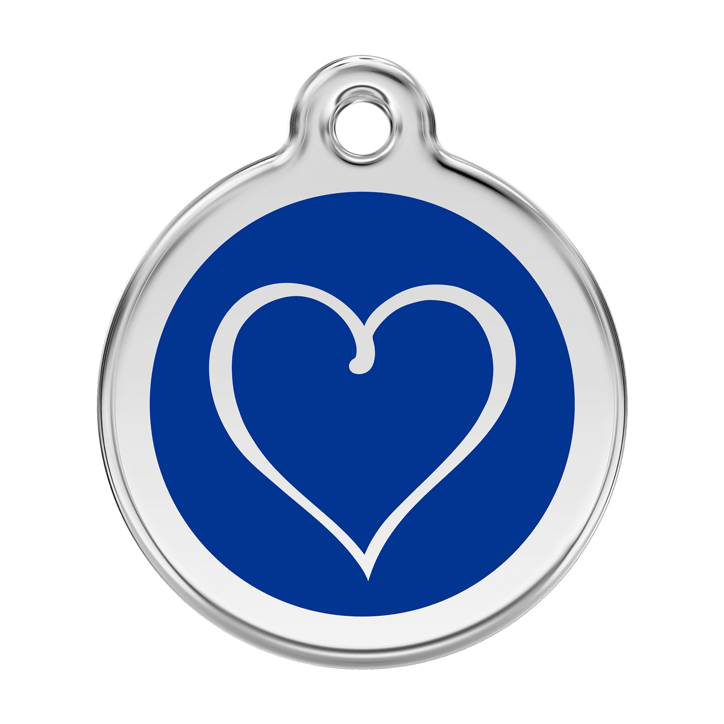  Red Dingo Stainless Steel Engraved Dog Tag Tribal Heart Navy