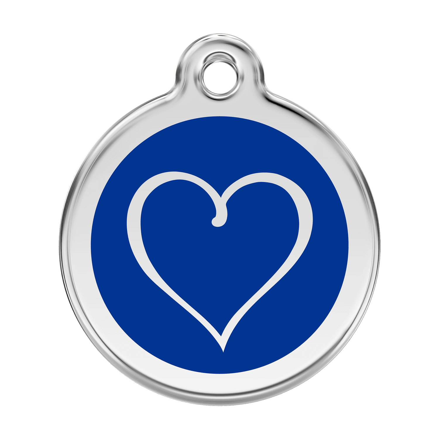 Red Dingo Stainless Steel Engraved Dog Tag Tribal Heart Navy
