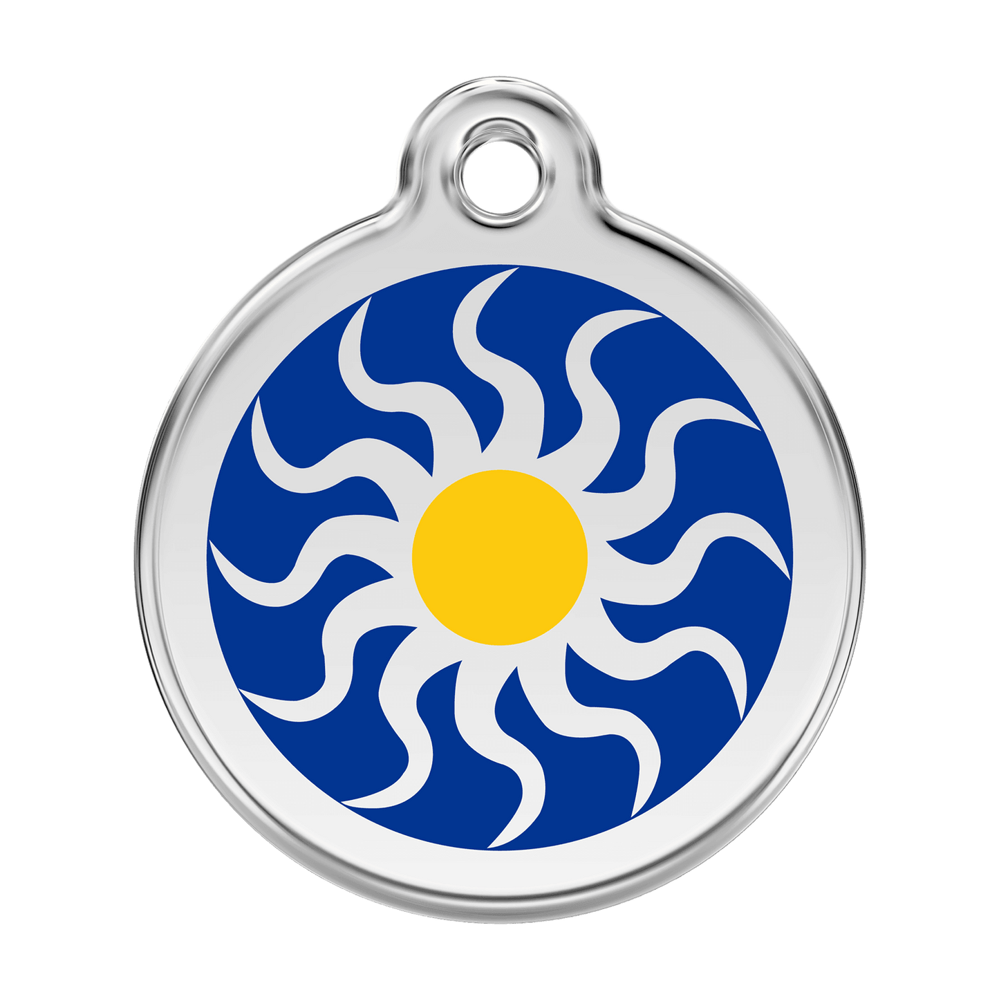  Red Dingo Stainless Steel Engraved Dog Tag Tribal Sun Navy
