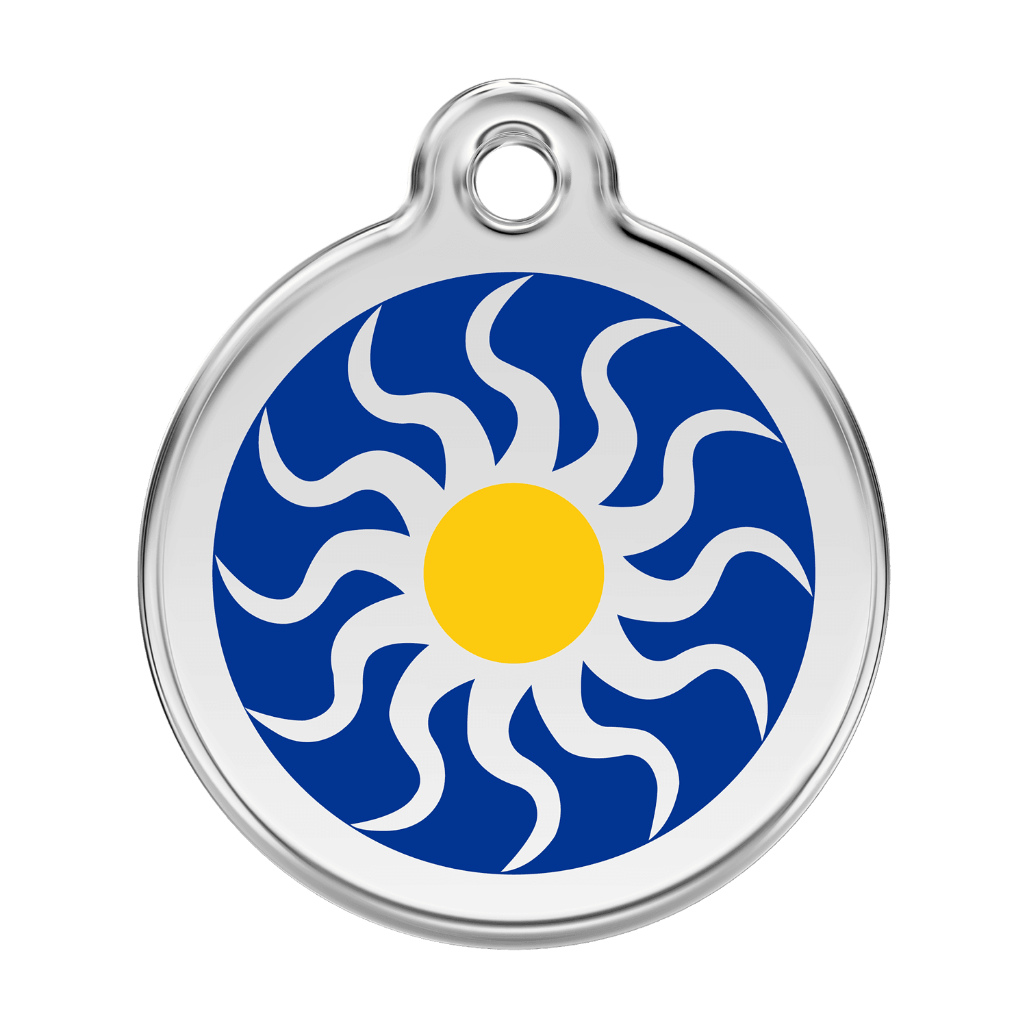  Red Dingo Stainless Steel Engraved Dog Tag Tribal Sun Navy