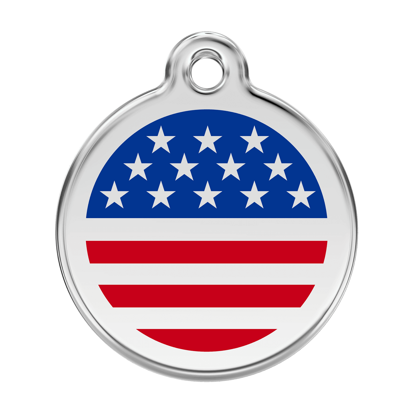  Red Dingo Stainless Steel Engraved Dog Tag US Flag Navy
