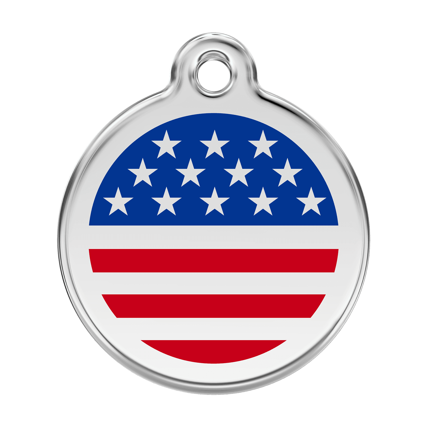  Red Dingo Stainless Steel Engraved Dog Tag US Flag Navy