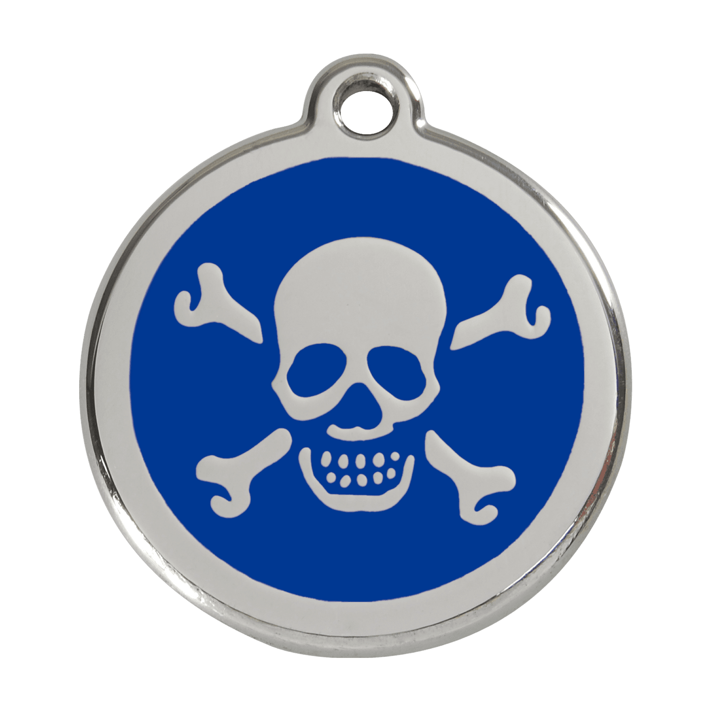  Red Dingo Stainless Steel Engraved Dog Tag Cross Bone Navy