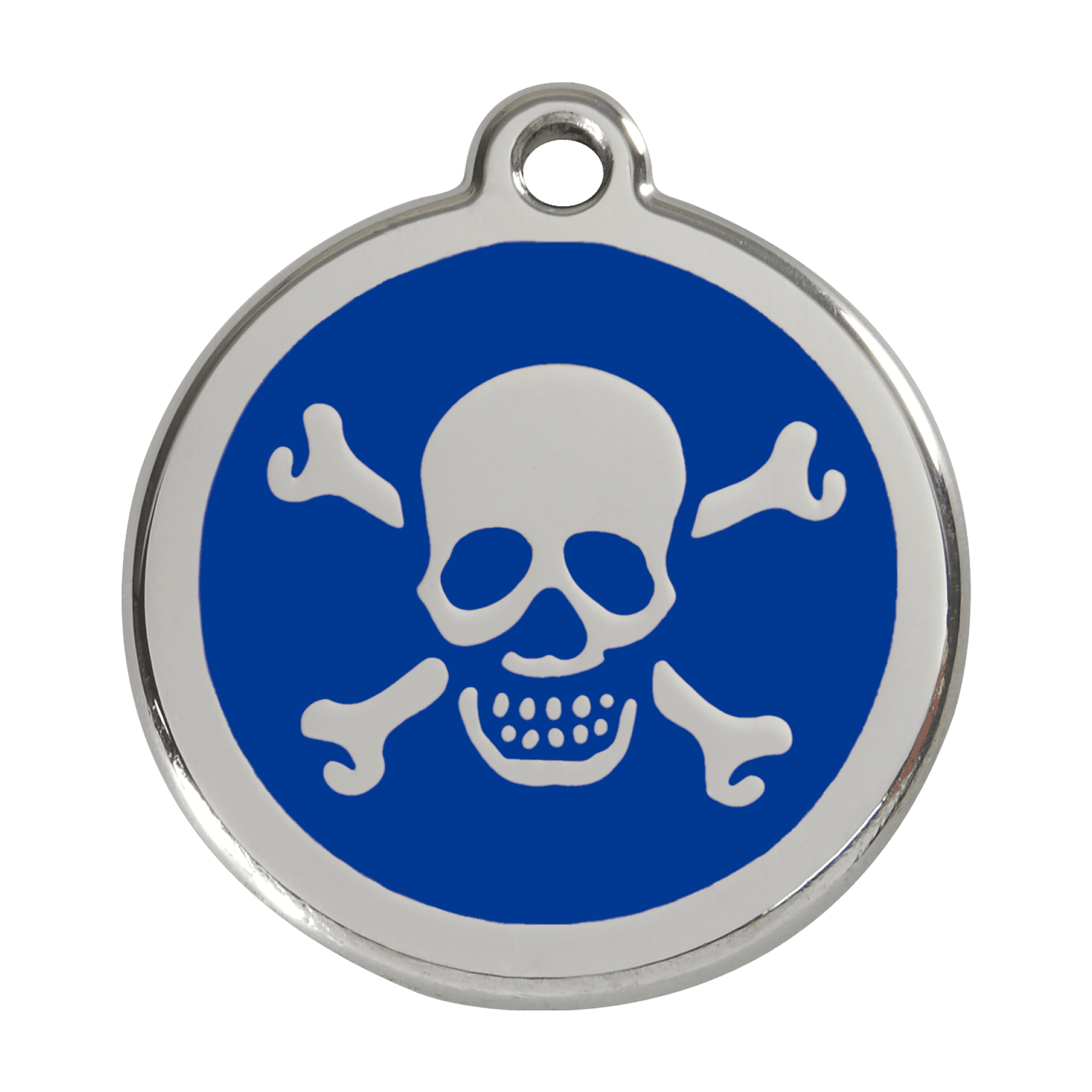  Red Dingo Stainless Steel Engraved Dog Tag Cross Bone Navy