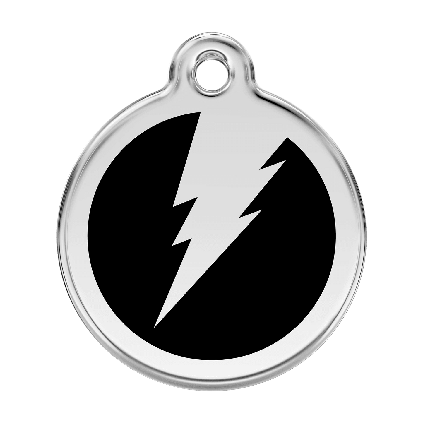  Red Dingo Stainless Steel Engraved Dog Tag Flash Black
